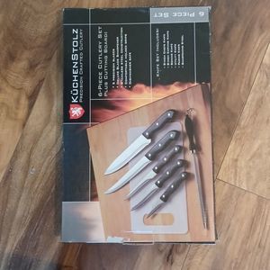 KUCHENSTOLZ 6-Piece Cutlery Set Plus Cutting Board